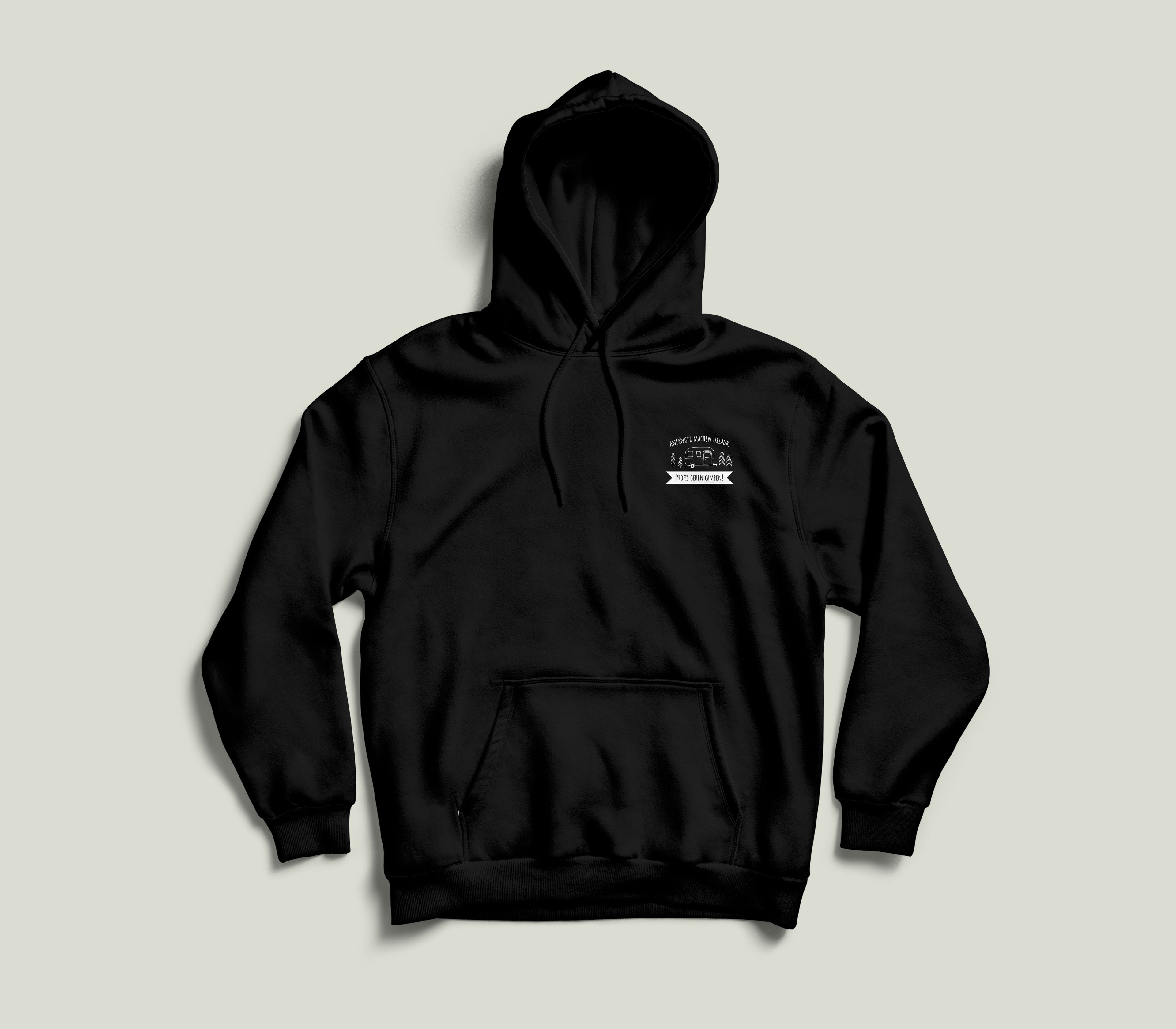 Hoodie "Anfänger machen Urlaub, Profis gehen Campen!"