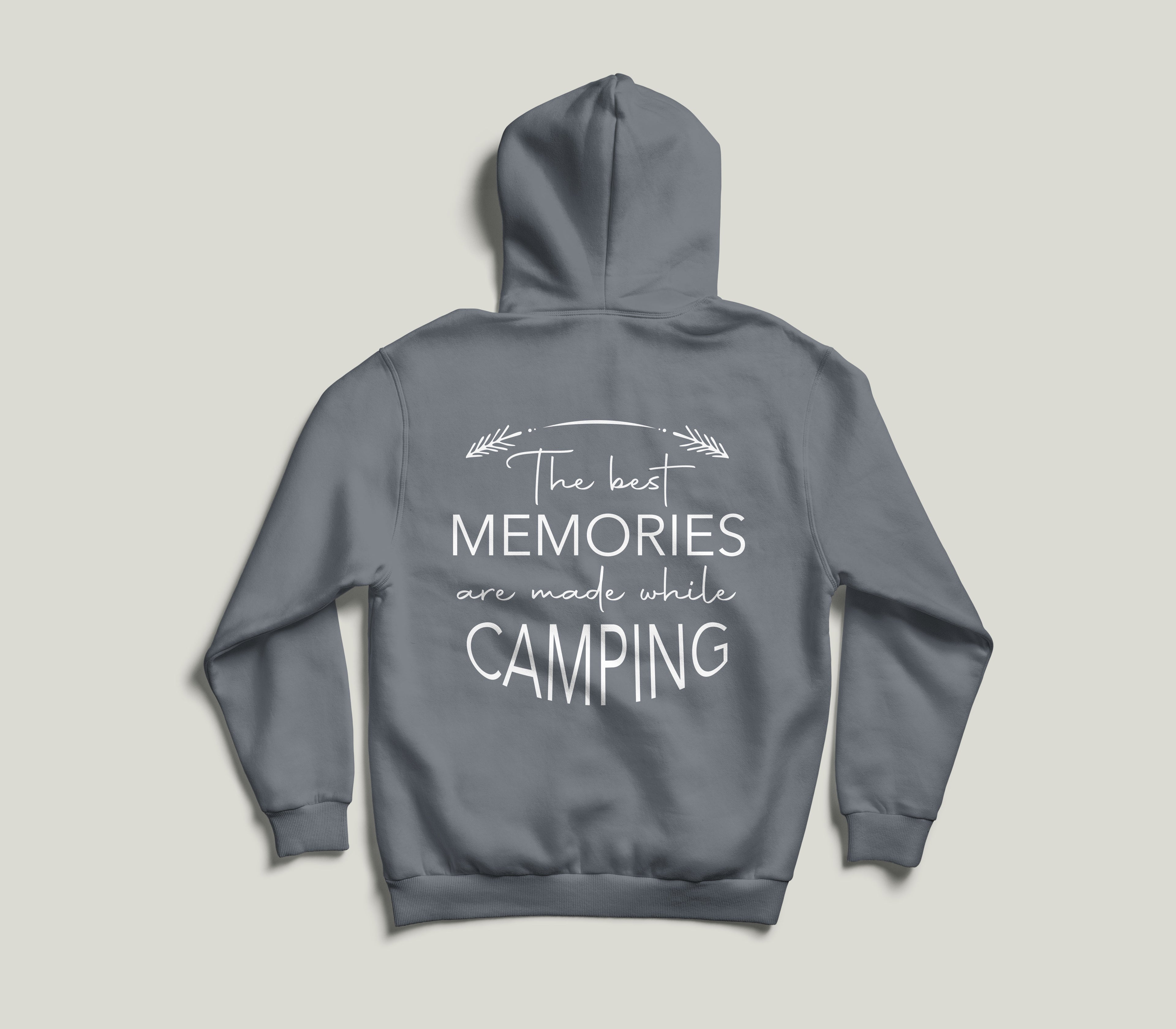 Hoodie "The best memories are made while camping" - Rückseite