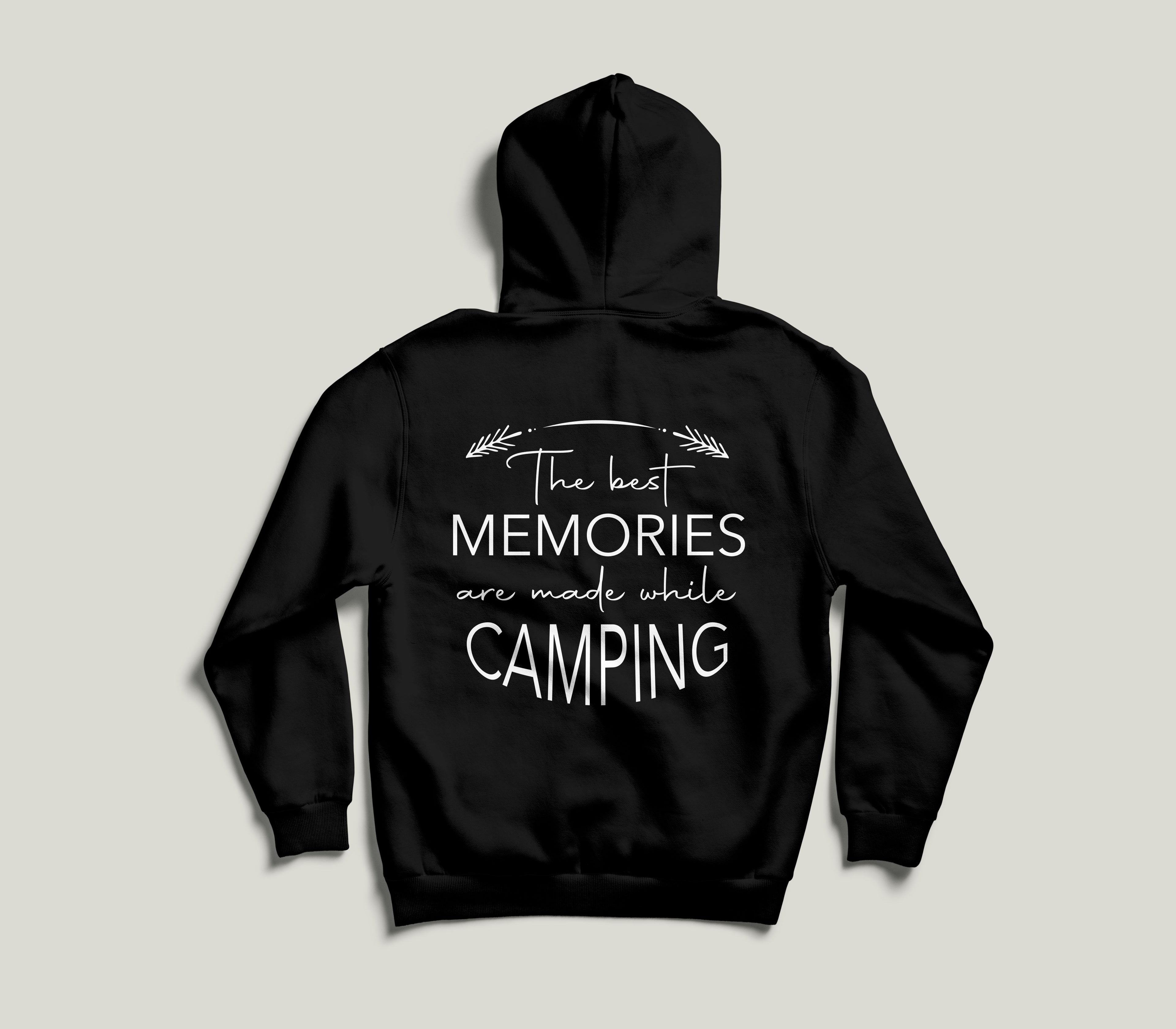 Hoodie "The best memories are made while camping" - Rückseite