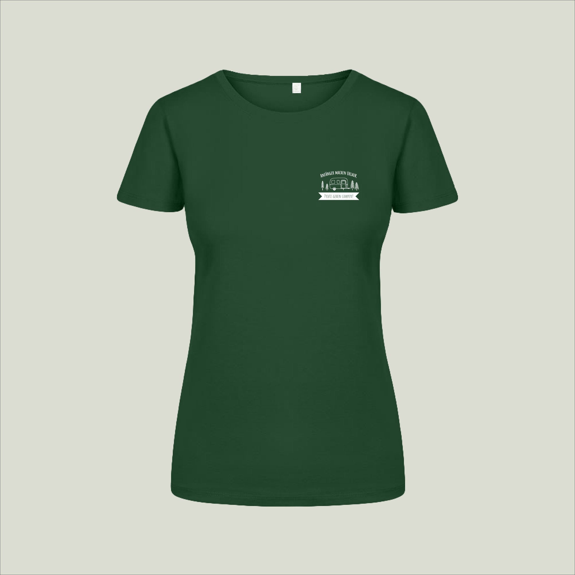 T-Shirt "Anfänger machen Urlaub, Profis gehen Campen!" - Damen 3095