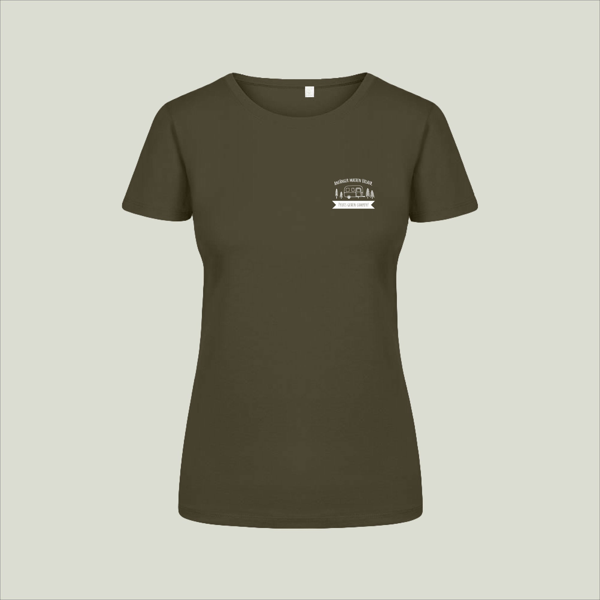 T-Shirt "Anfänger machen Urlaub, Profis gehen Campen!" - Damen 3095