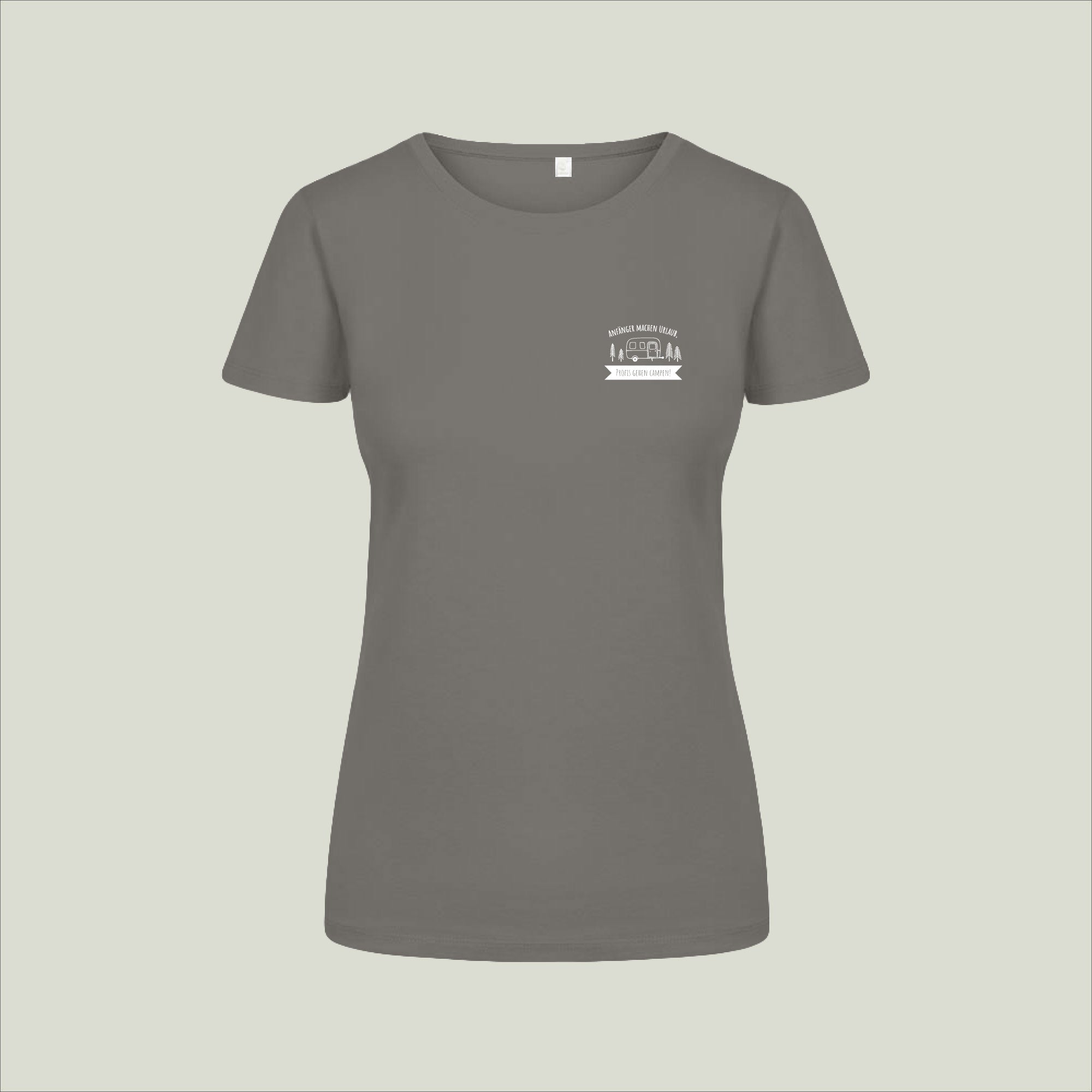 T-Shirt "Anfänger machen Urlaub, Profis gehen Campen!" - Damen 3095