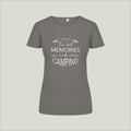 T-Shirt "The best memories are made while camping" - grau