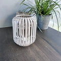 Laterne aus Metall in Taupe