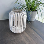 Laterne aus Metall in Taupe