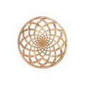 Wandhänger Blumenmotiv aus Mangoholz