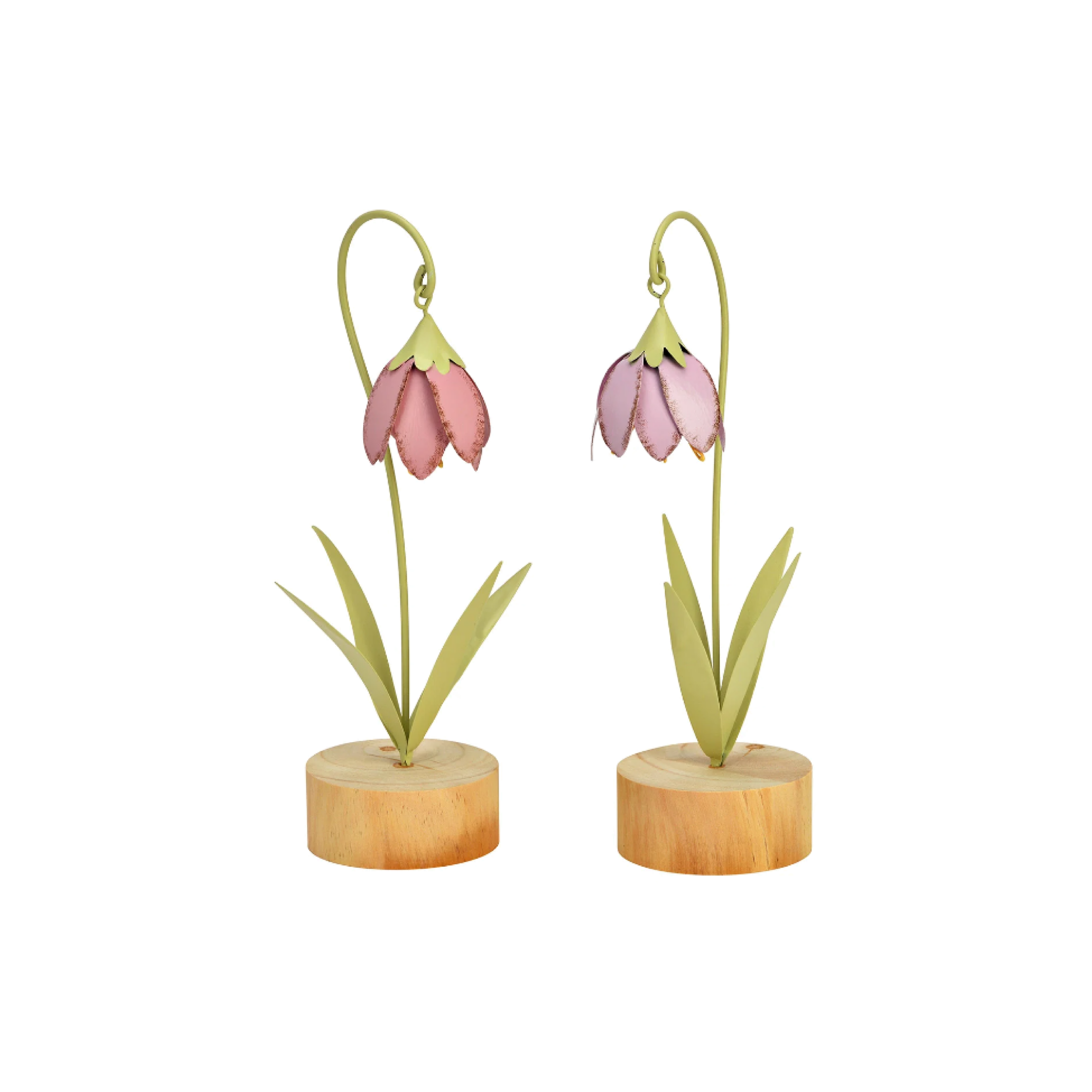 Glockenblume auf Ständer aus Metall und Holz - 2 Farbvarianten