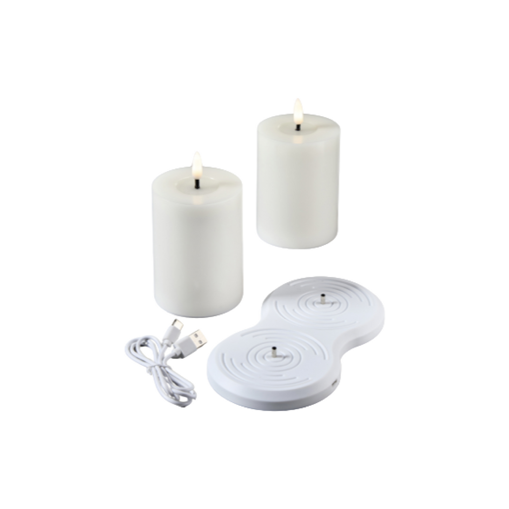 LED-Kerzen 2er-Set - 10 cm