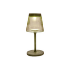 Solar-Lampe aus Glas in Olivgrün