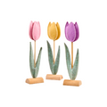 Tulpen aus Filz auf Holzständer