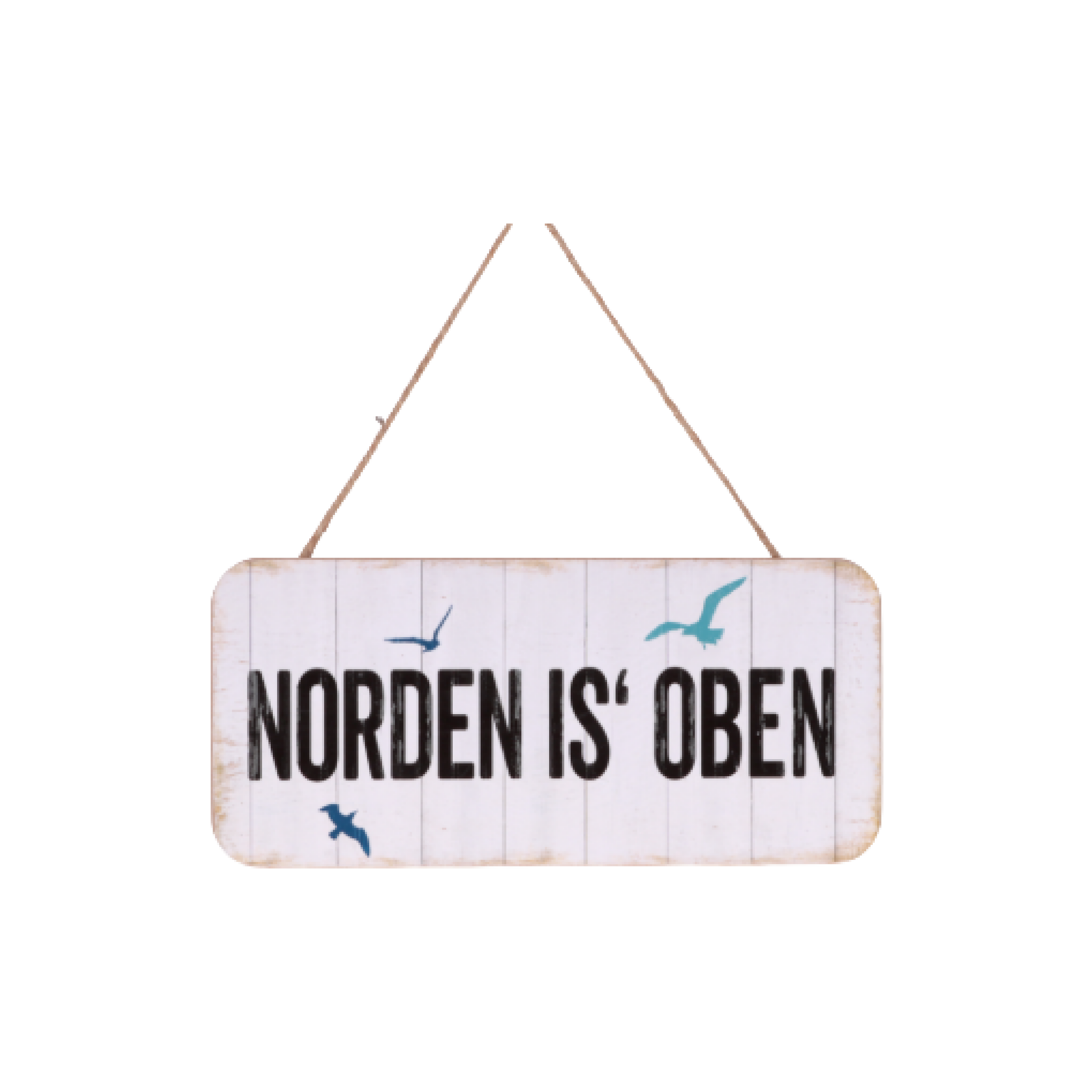 Holzschild "Norden is oben"