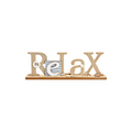Aufsteller Schriftzug "Relax" aus Holz