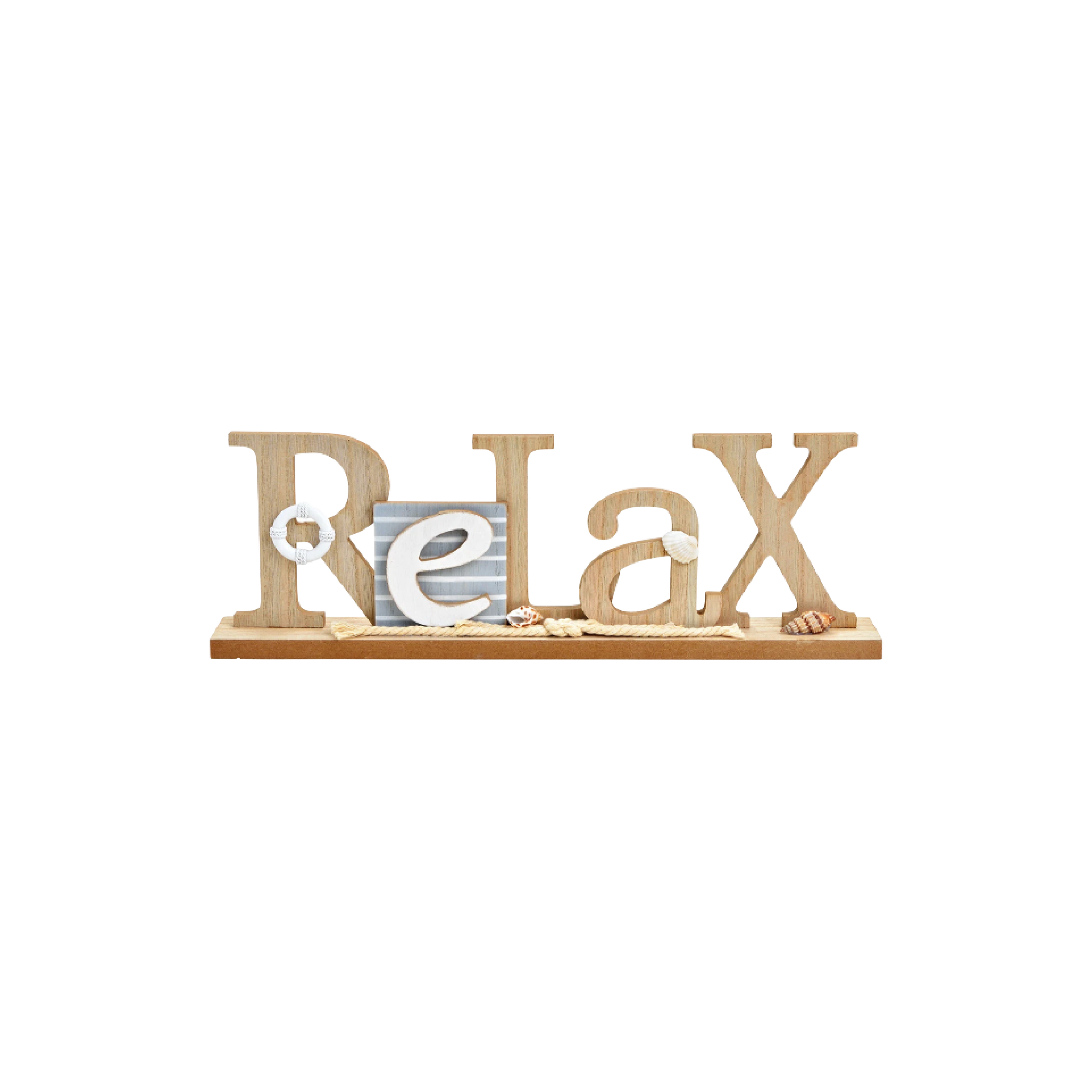 Aufsteller Schriftzug "Relax" aus Holz