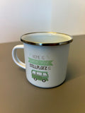 Emaille Tasse - "Home is where your Stellplatz is"